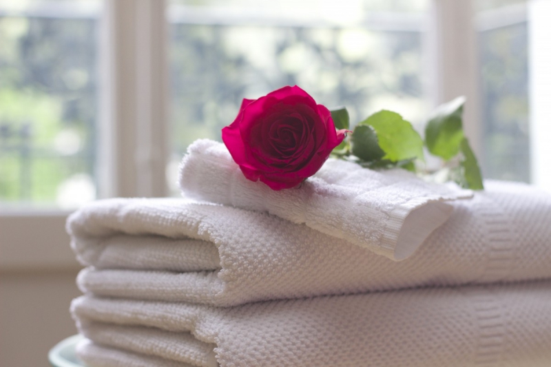 hotel-LES ARCS-min_towel_rose_clean_care_salon_spa_white_bath-731641